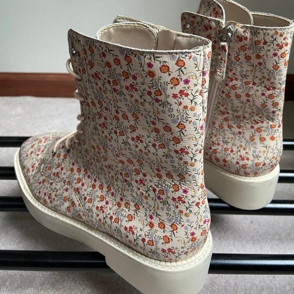 SCHUTZ Women McKenzie Leather Combat Boots NEW - Picture 4 of 7